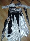 031 - Roupa preta e prata. Saia Sereia